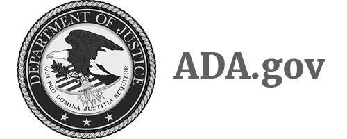 ADA.gov beside US Department of Justice seal