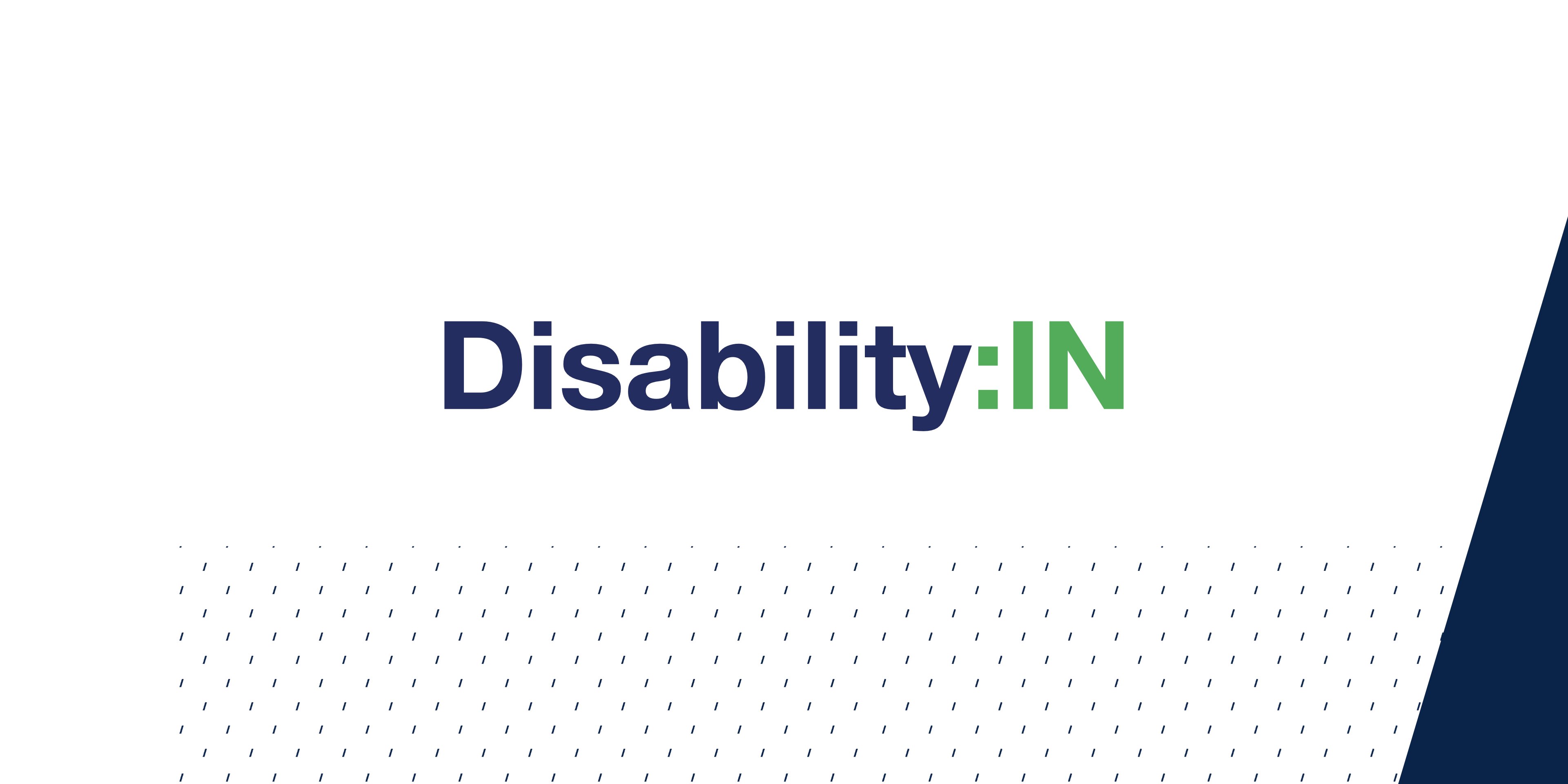 the text "disability:IN" written on a white background