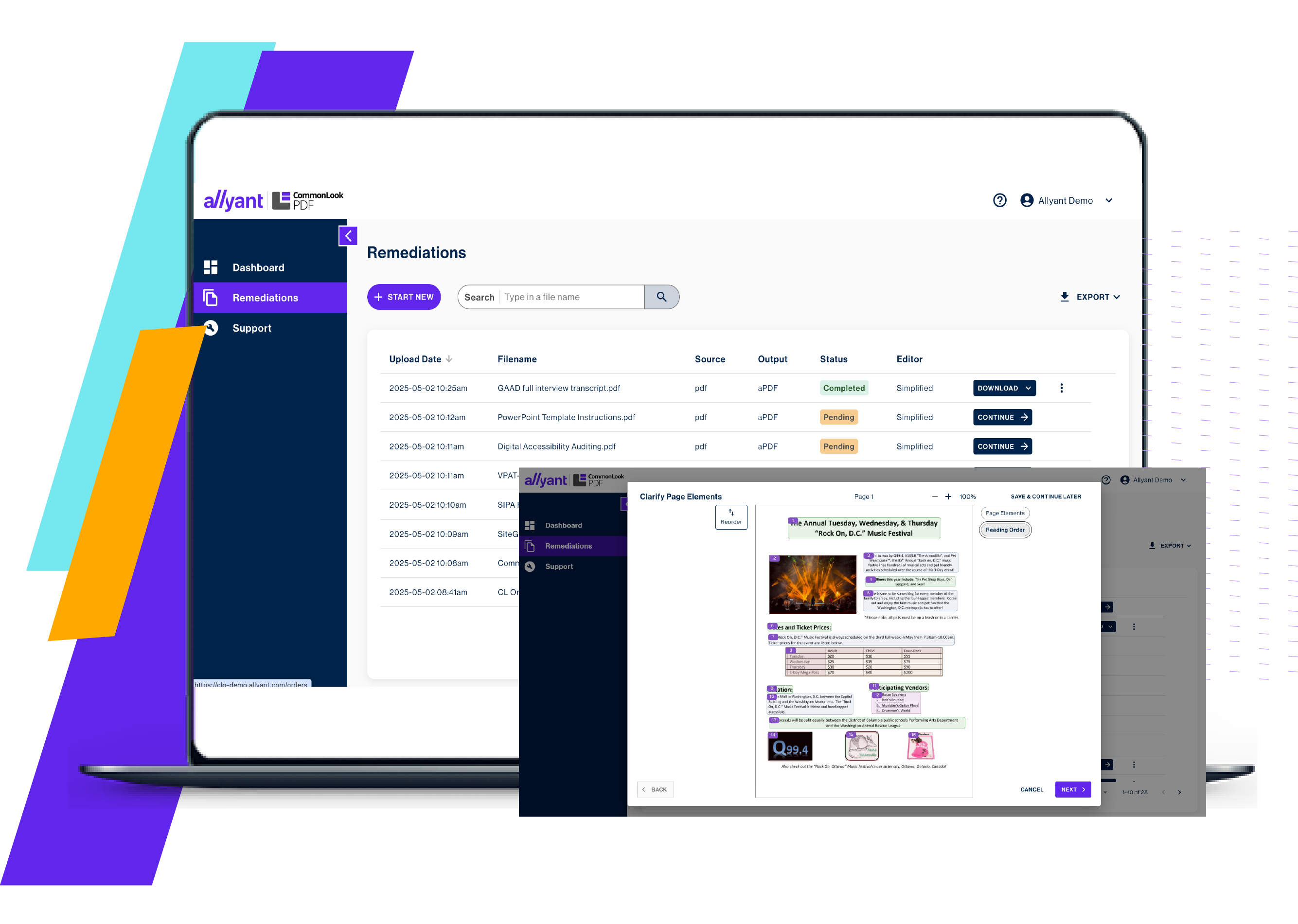 CommonLook PDF simplified editor interface